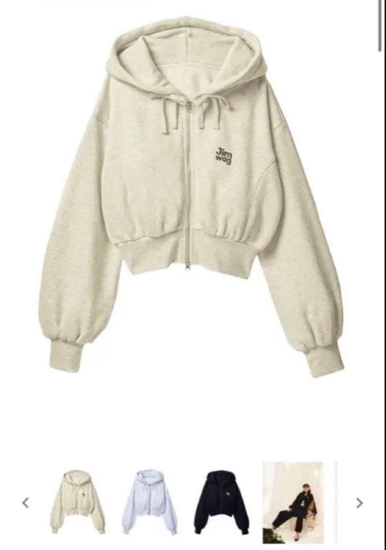 【JIMWAG ジムワッグ】Newtro ショートフーディ オートミール