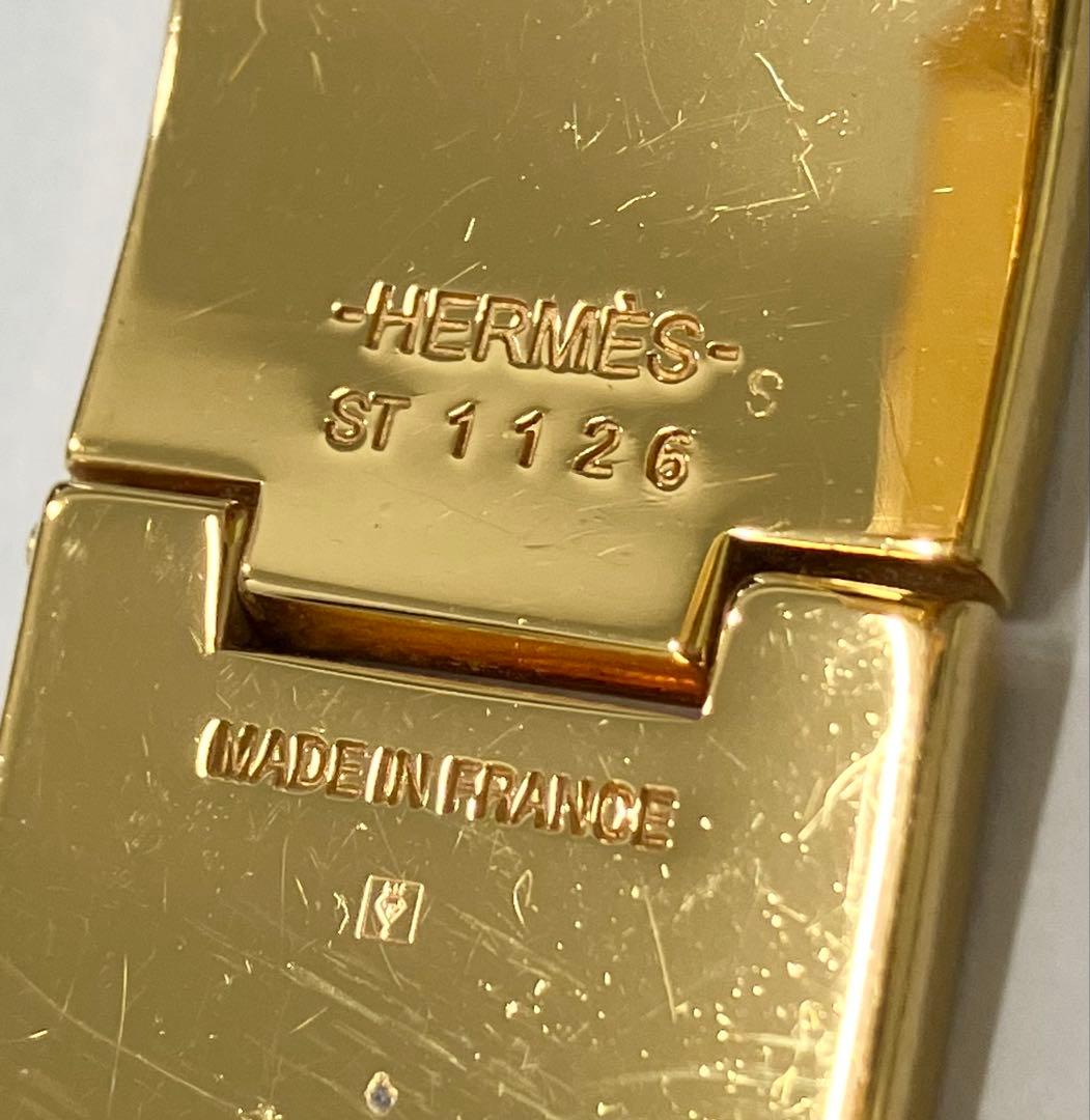 HERMES エルメス クリッククラック PM バングル ピンク ゴールド