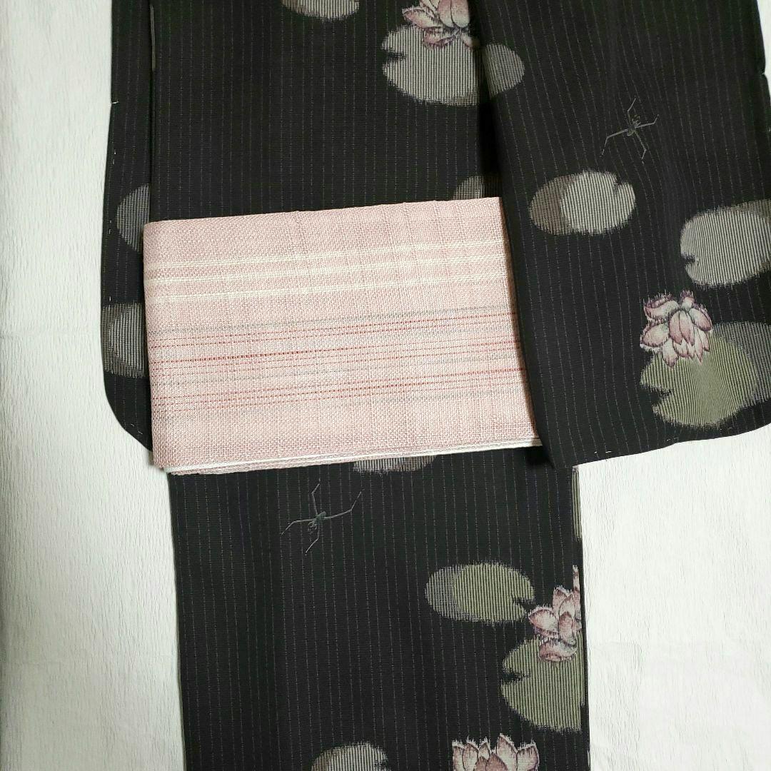 高級日本製 【夢工房】麻100％半幅帯