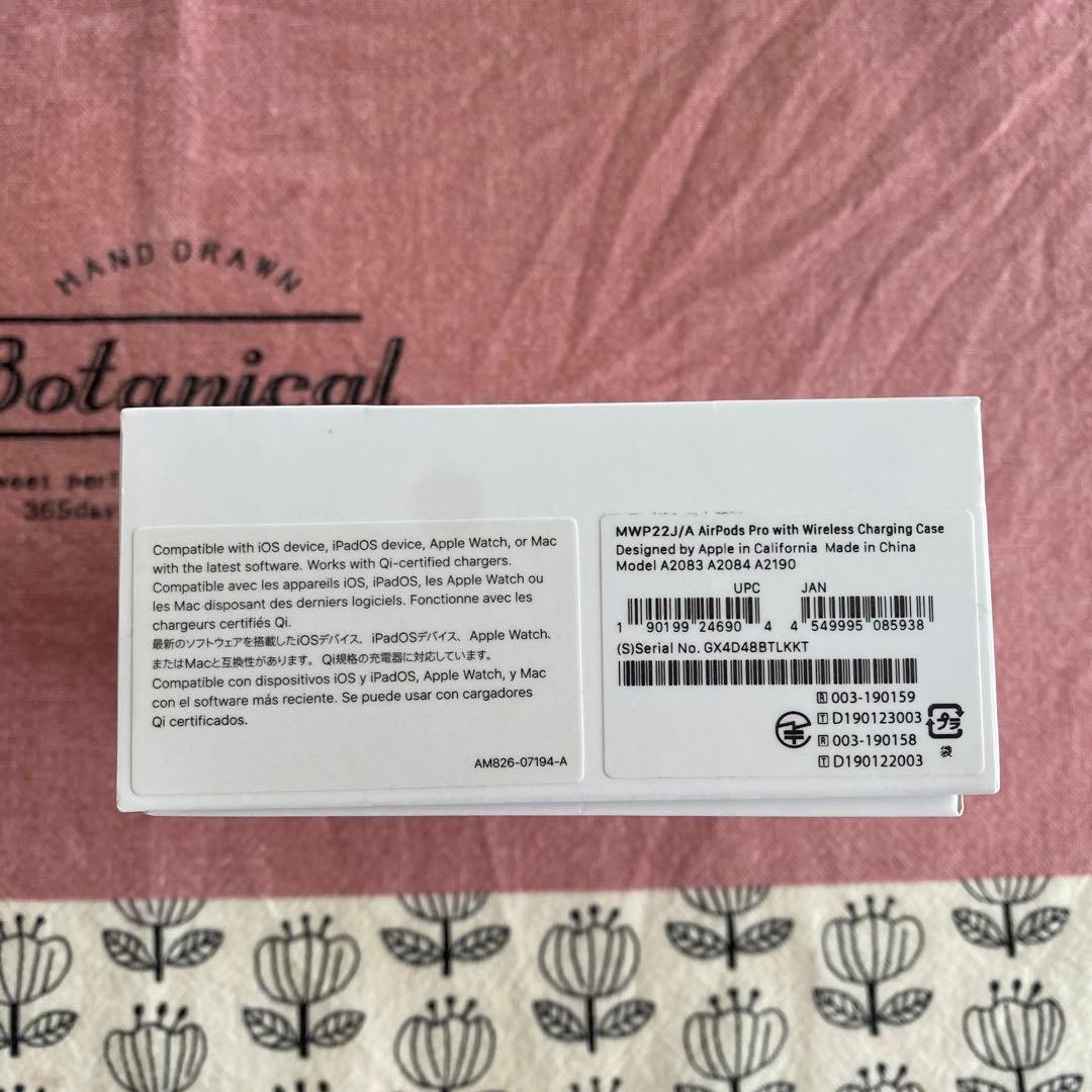 Apple 完全ワイヤレスイヤホン AirPods Pro MWP22J/A