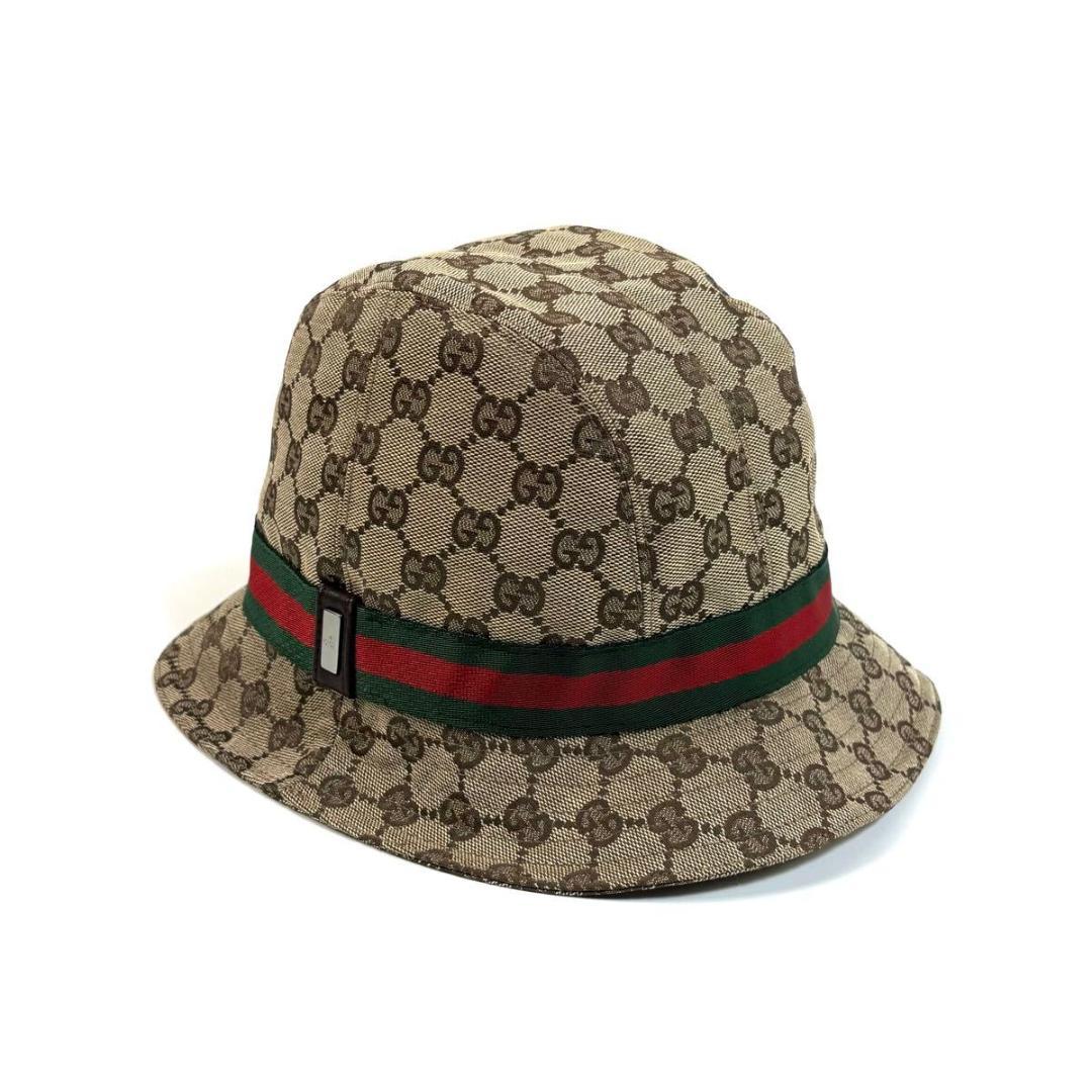 【未使用】GUCCI GGキャンバス シェリー バケットハット XLイタリア製