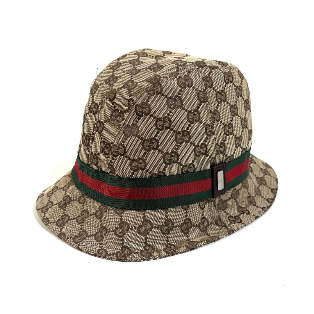 【未使用】GUCCI GGキャンバス シェリー バケットハット XLイタリア製
