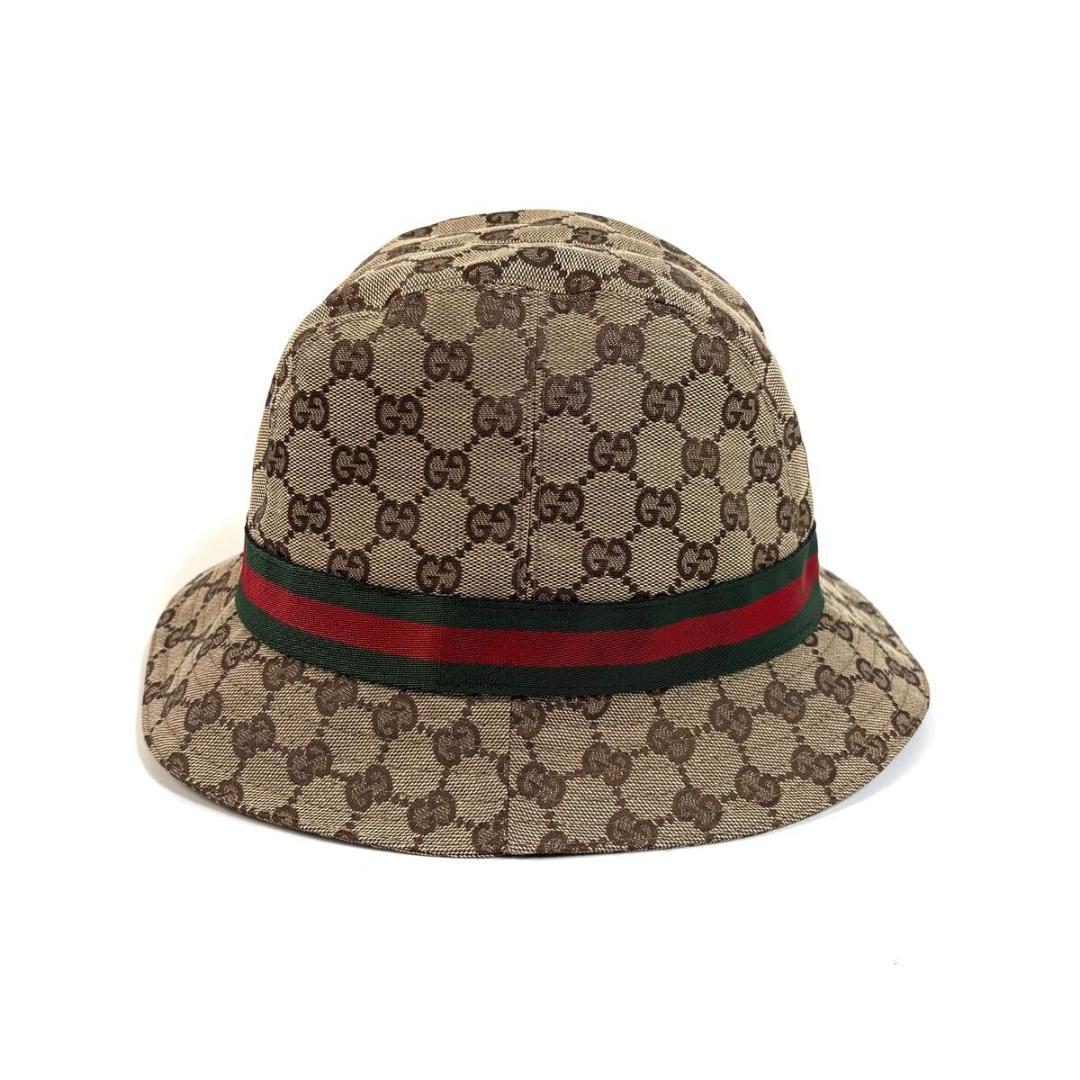 【未使用】GUCCI GGキャンバス シェリー バケットハット XLイタリア製