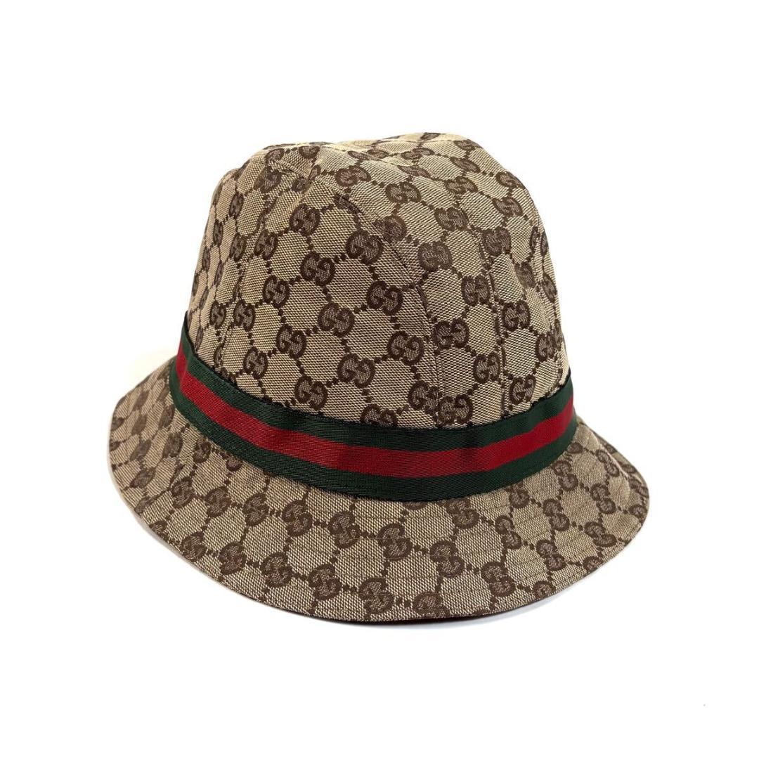 【未使用】GUCCI GGキャンバス シェリー バケットハット XLイタリア製