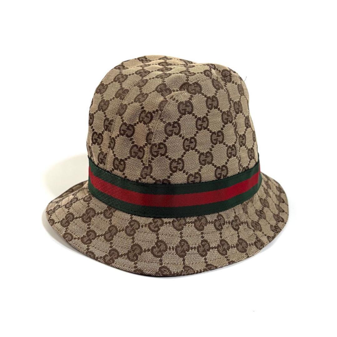 【未使用】GUCCI GGキャンバス シェリー バケットハット XLイタリア製
