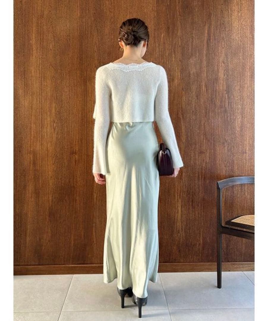 snidel スナイデル キャミワンピースモヘアカーディガンセット ホワイト