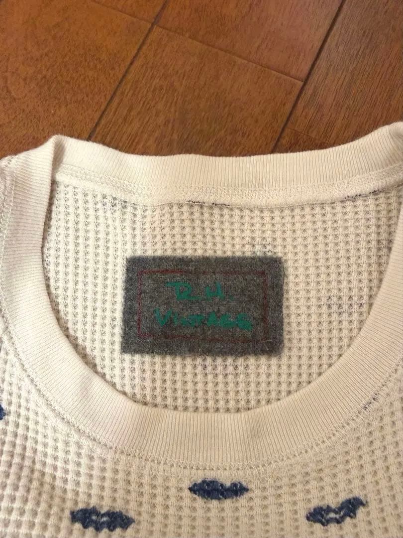 R.H. Vintage Love ワッフルプルオーバー リップ柄