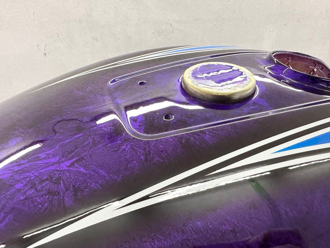 塗りたて！GS400外装セットE2ライン紫青ラップ塗装