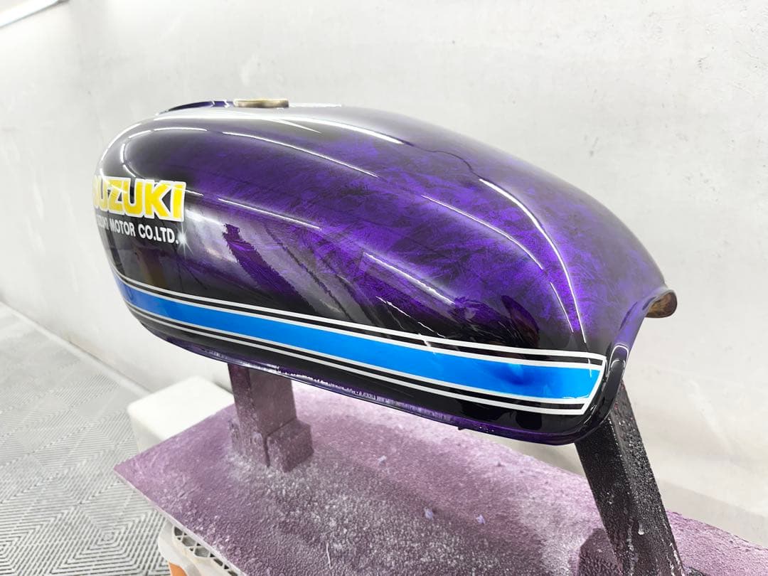 塗りたて！GS400外装セットE2ライン紫青ラップ塗装