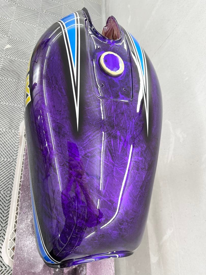 塗りたて！GS400外装セットE2ライン紫青ラップ塗装