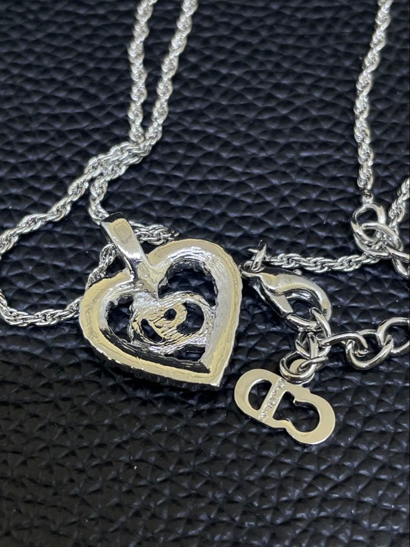 Christian Dior CDロゴ　ラインストーン　デザインネックレス