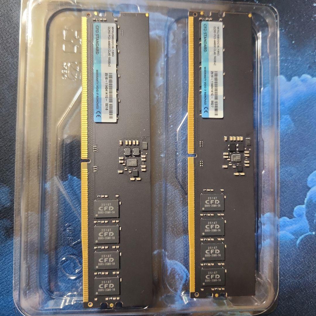 CFD 32GB DDR5 デスクトップメモリ 2枚セット 5600