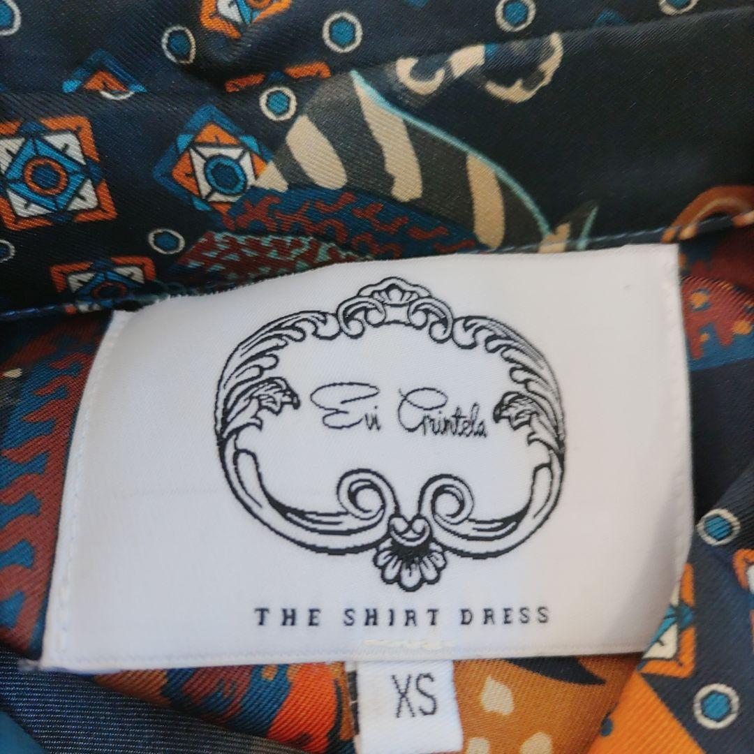 Evi Grintela シルク100％ シャツワンピース ペイズリー 総柄