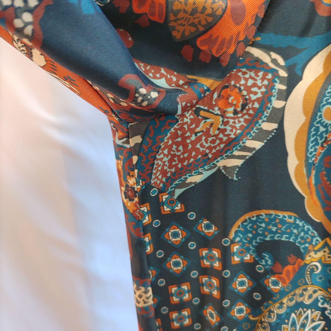 Evi Grintela シルク100％ シャツワンピース ペイズリー 総柄