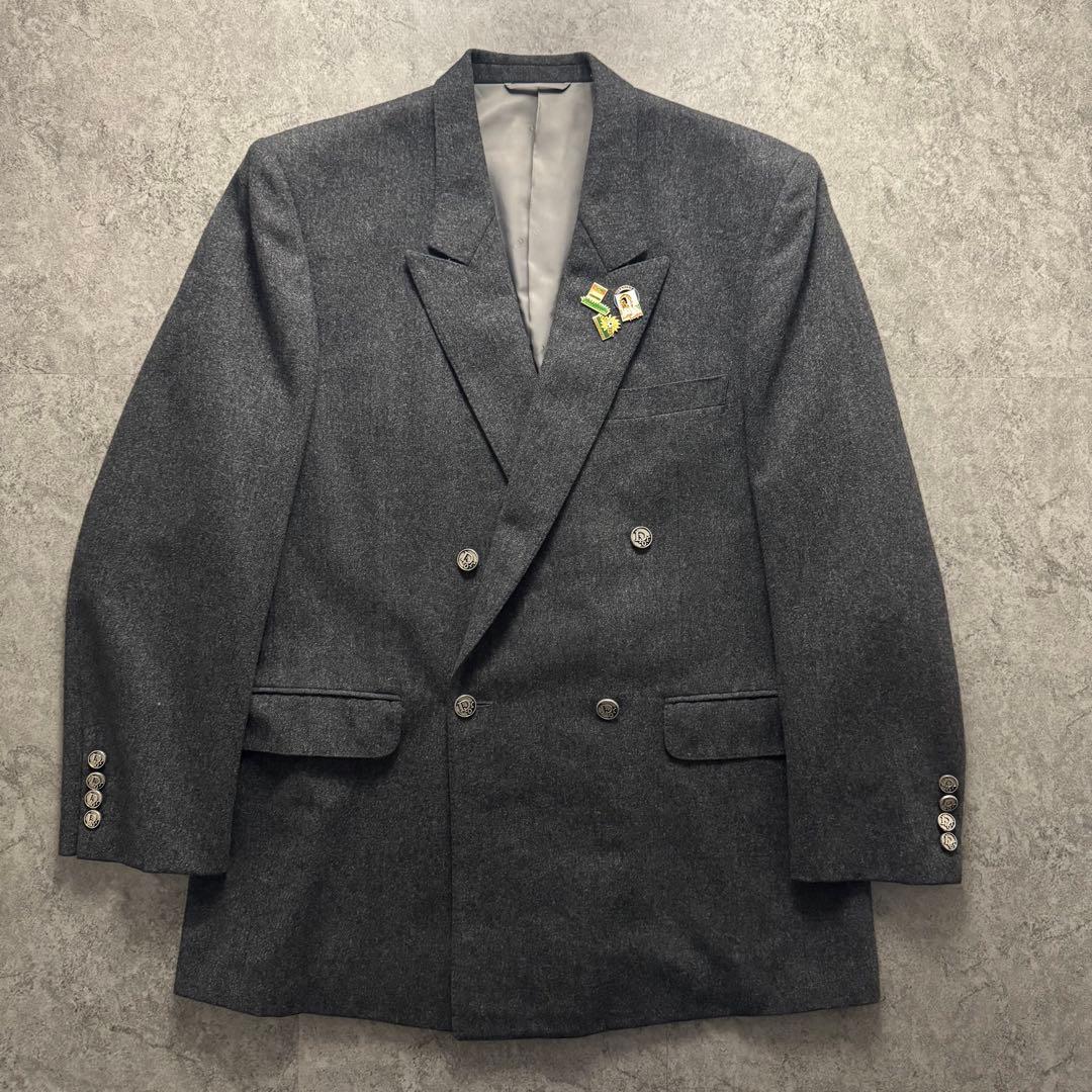 vintage Christian Dior テーラドジャケット　XL 銀ボタン