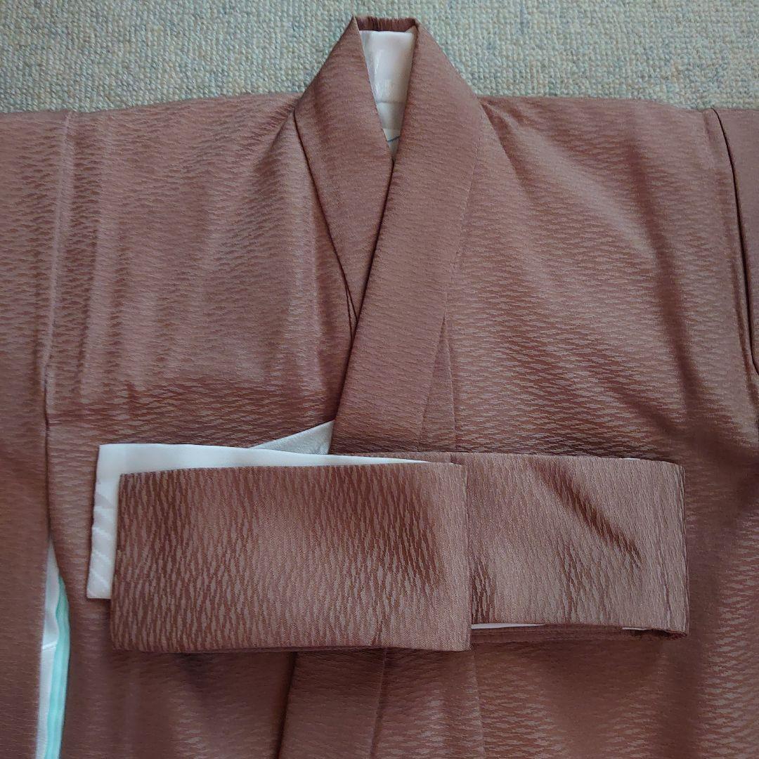 【美品】正絹 日本製 京都一秀 産着 長襦袢付 男児　光悦茶　袴付　高級