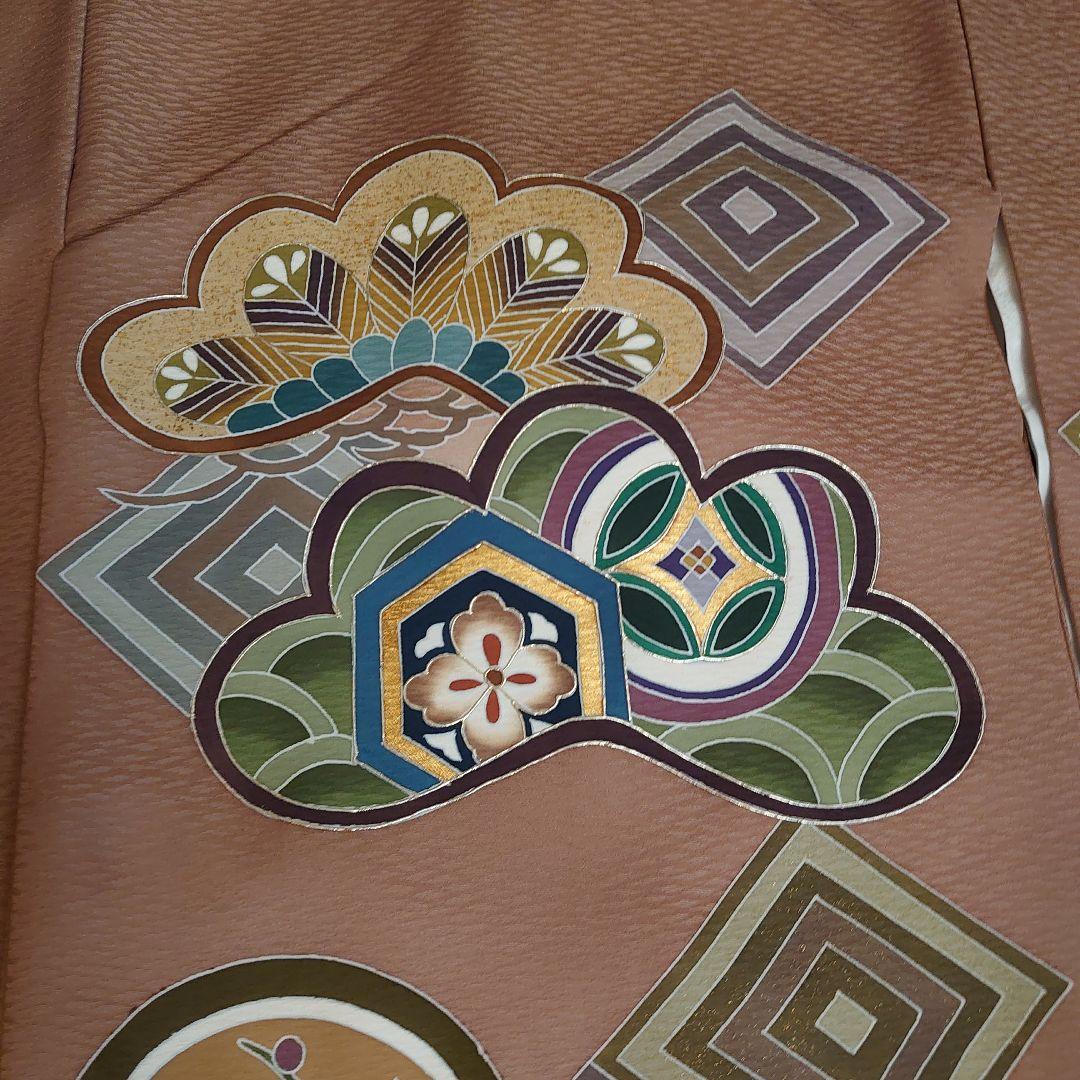 【美品】正絹 日本製 京都一秀 産着 長襦袢付 男児　光悦茶　袴付　高級