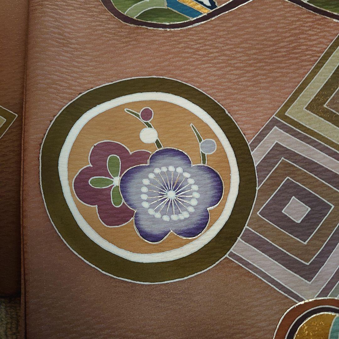 【美品】正絹 日本製 京都一秀 産着 長襦袢付 男児　光悦茶　袴付　高級