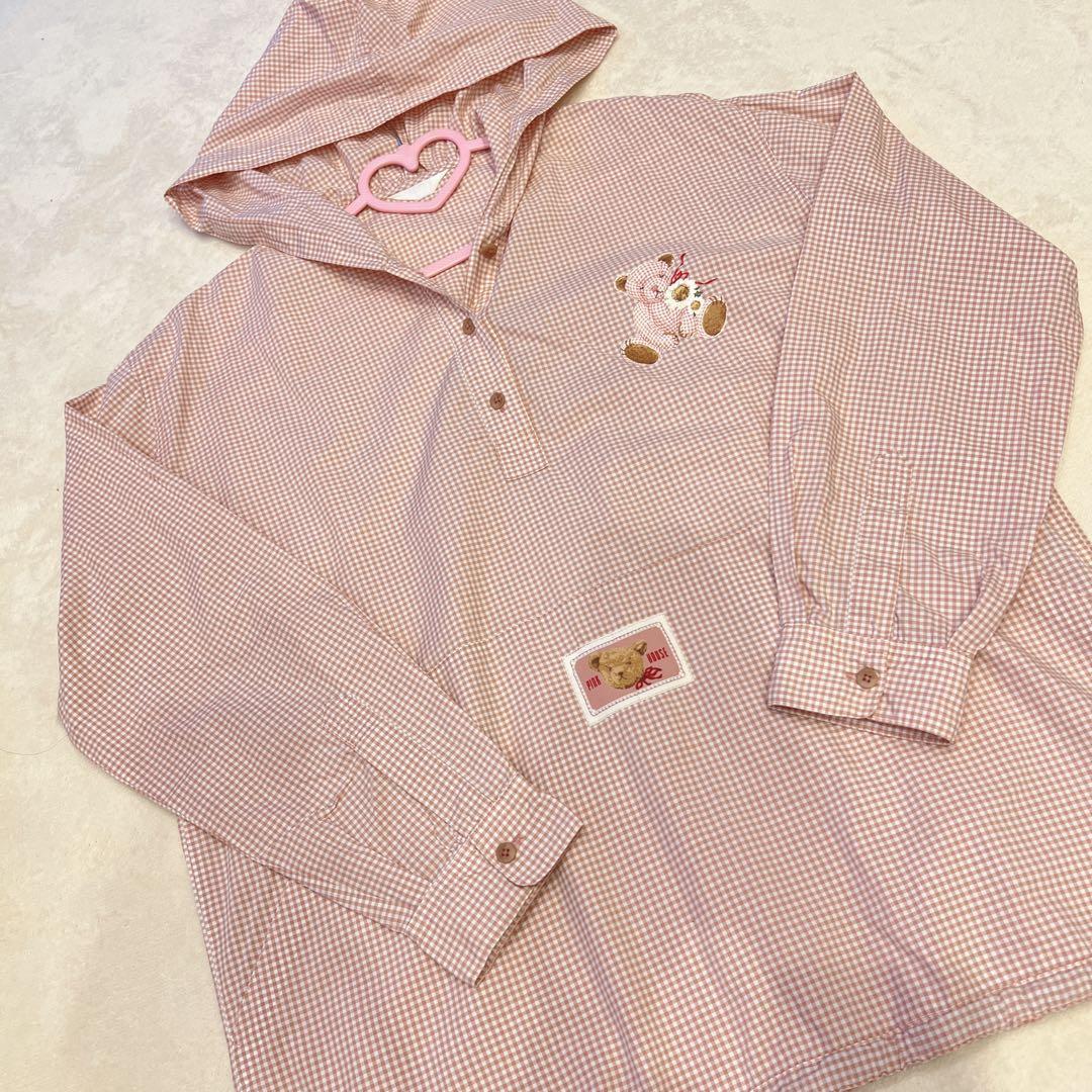 最終値下げ　【美品】ピンクハウス　ギンガムチェックひなぎくテディパーカーブラウス