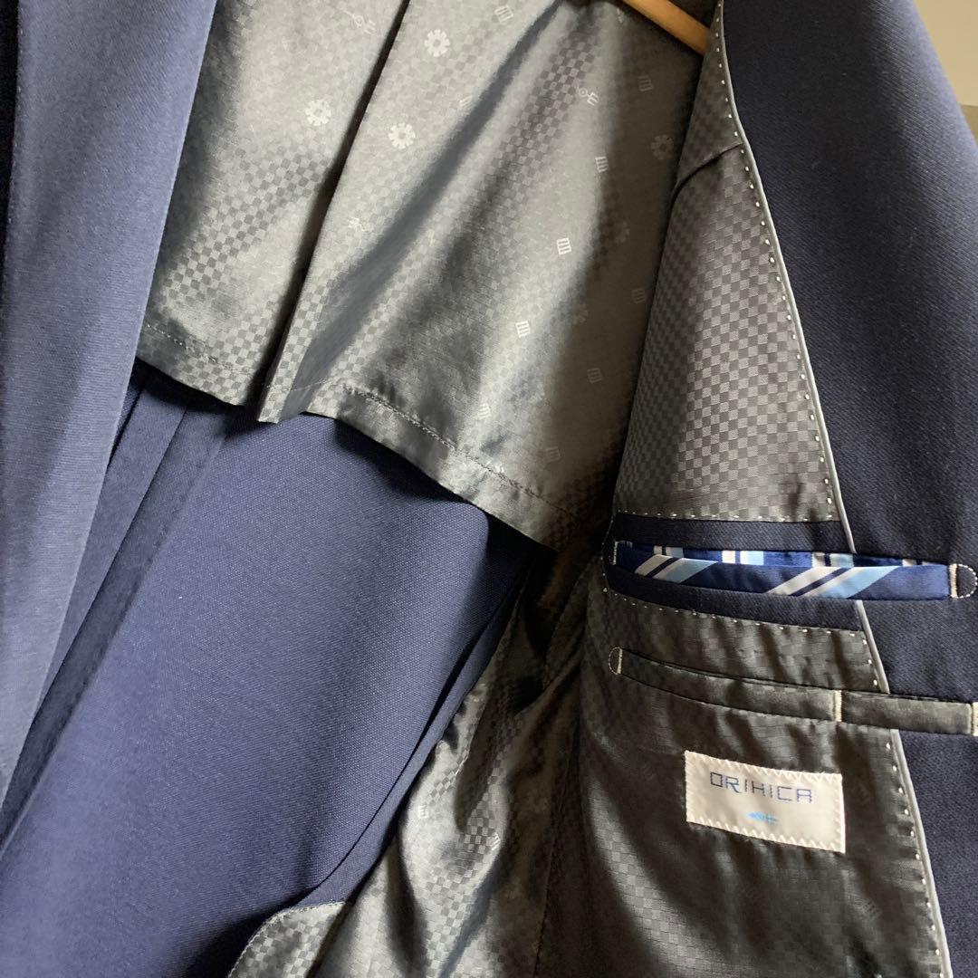 【新品未使用】ORIHICAオリヒカダブルスーツジャケットネイビー