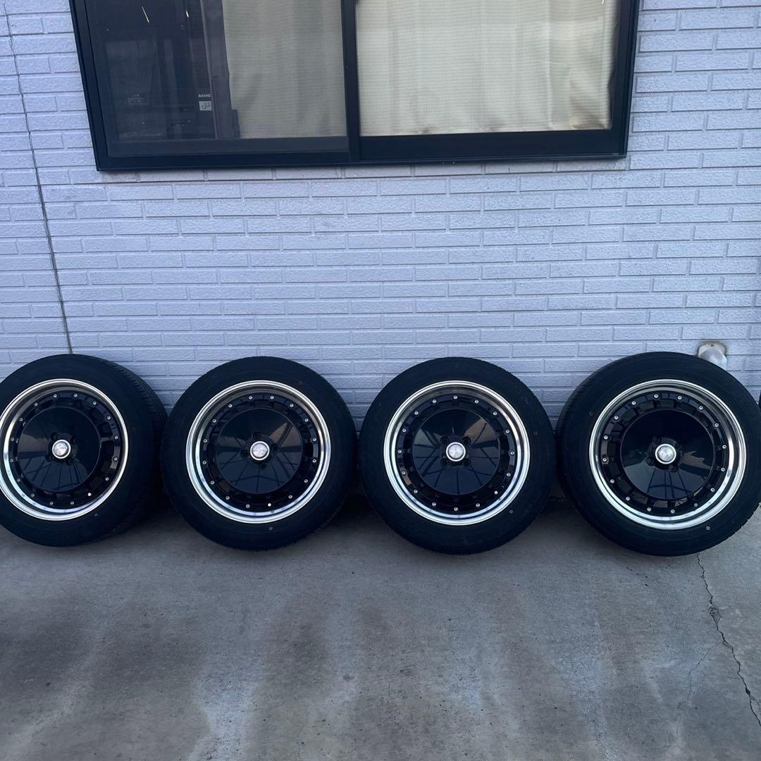 クリムソン　RS 17インチ ホイールセット ブラック シルバー