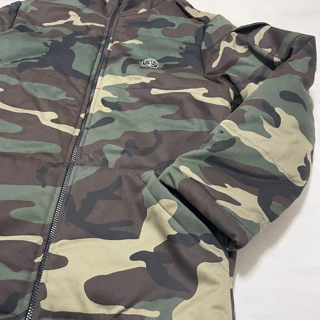 レア PEACEMAKER　ピースマーク 独鈷 ロゴ＆迷彩　中綿ジャケット