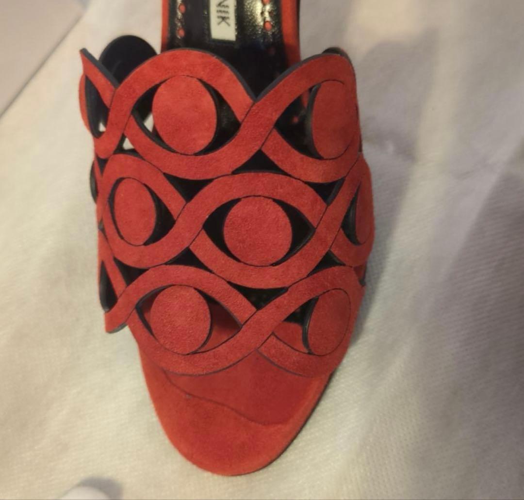 MANOLO BLAHNIK ミュール　38 スエード