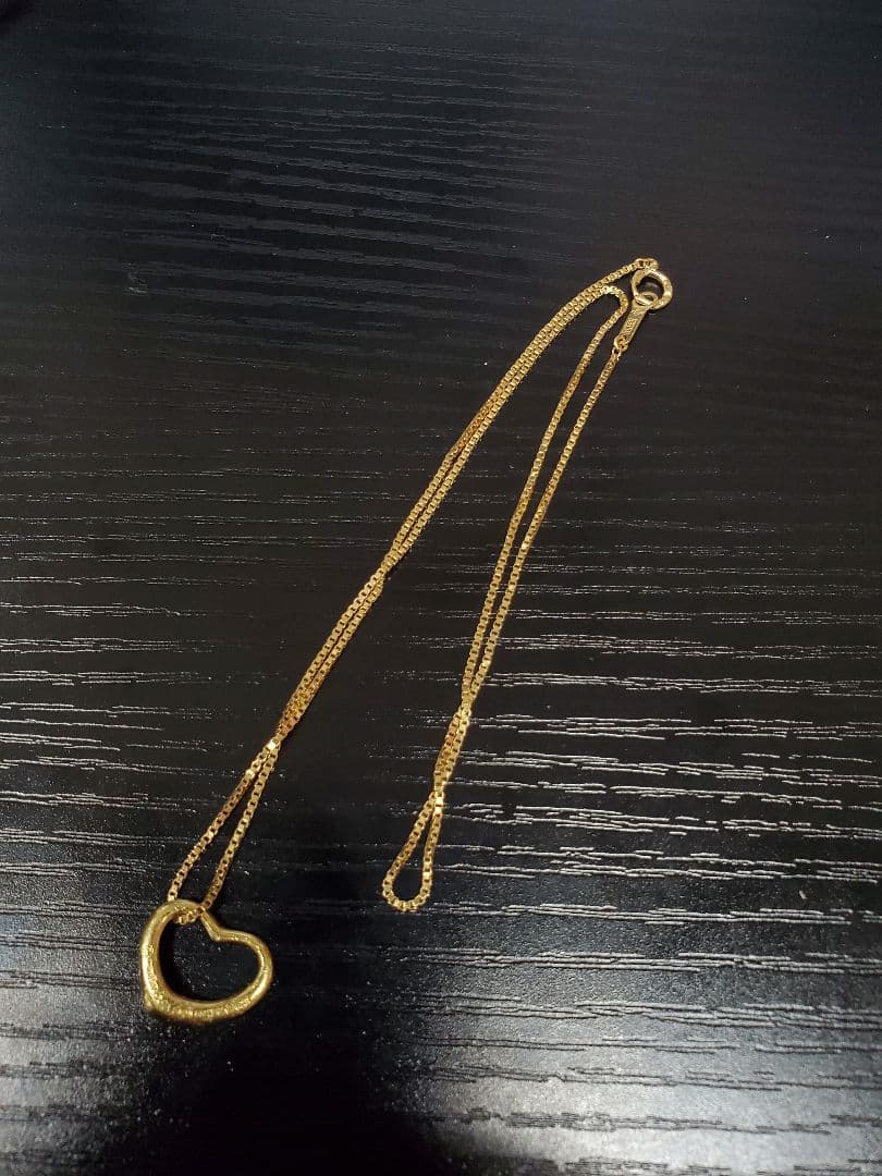 Tiffany ティファニービンテージ 金 オープンハート 18k k18