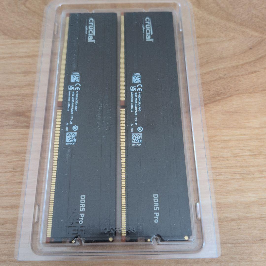 Crucial DDR5-5600メモリ32gb(16gb×2 )