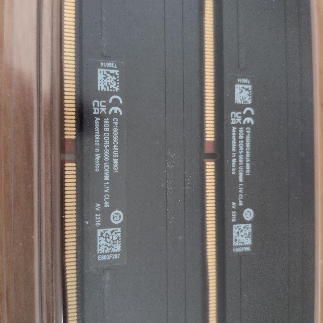 Crucial DDR5-5600メモリ32gb(16gb×2 )