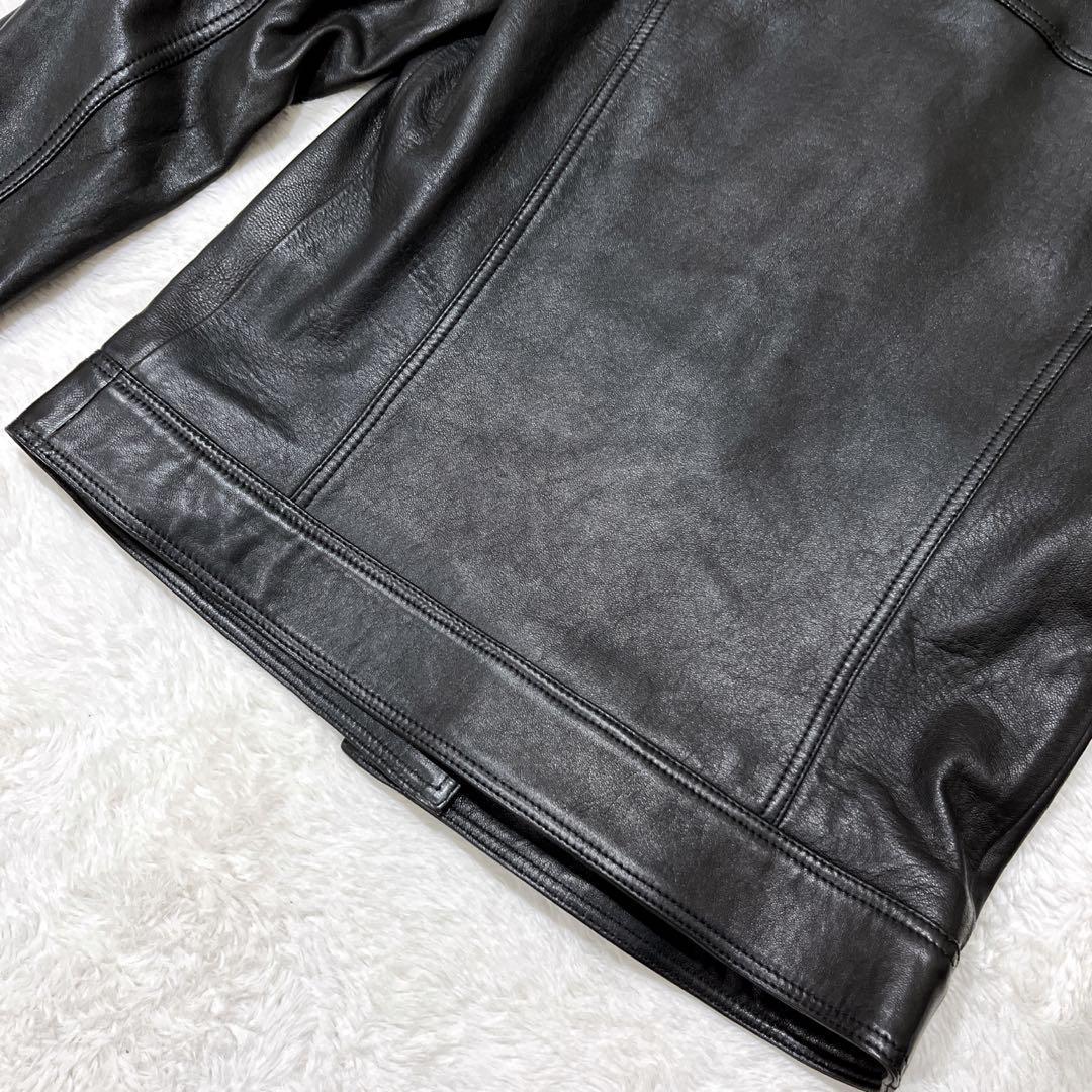 【現行 ✨美品✨サイズ40】GUCCI ラムレザーシングルライダースジャケット