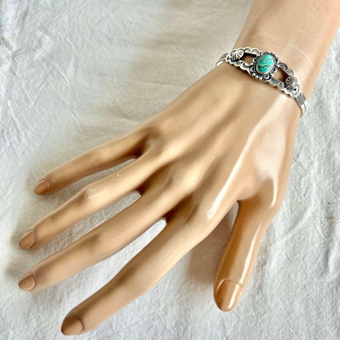 1940’s ヴィンテージ ナバホ バングル　スターリングシルバー　ターコイズ