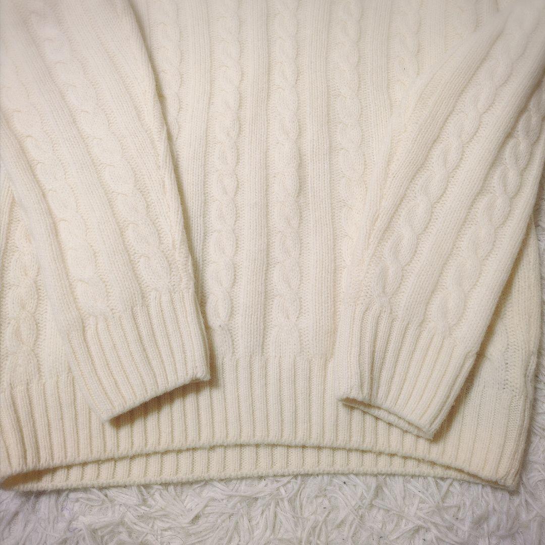 ザノーネ　メンズ　チルデンニット　ケーブルニット　サイズ48　Lサイズ相当