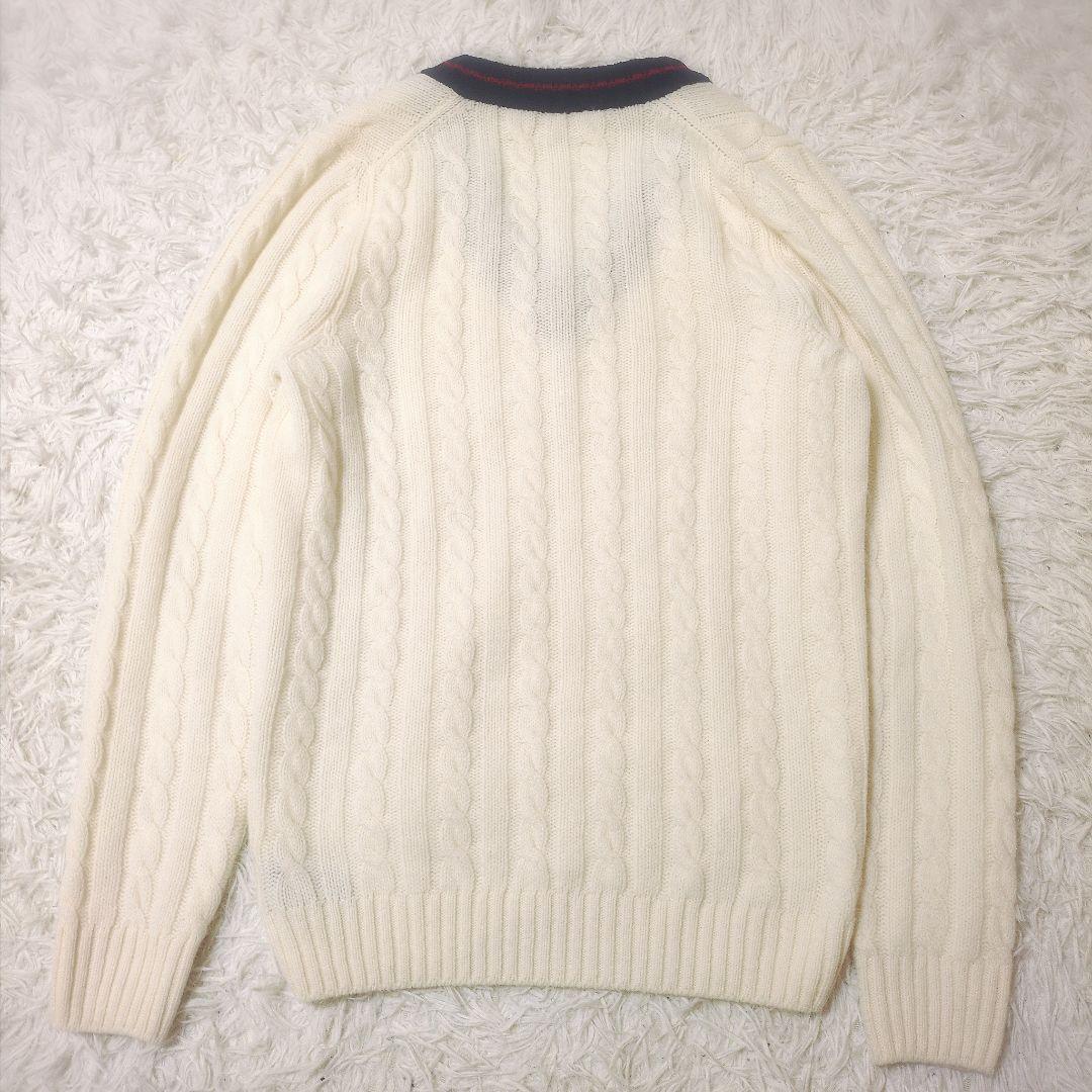 ザノーネ　メンズ　チルデンニット　ケーブルニット　サイズ48　Lサイズ相当