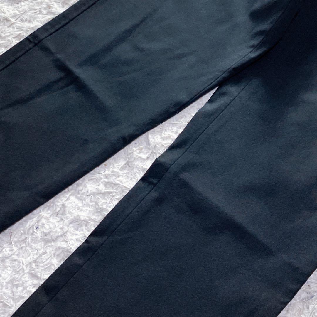 シャネル ストレッチ ロゴ金具 ココ刺繍 美シルエット パンツ ブラック 黒