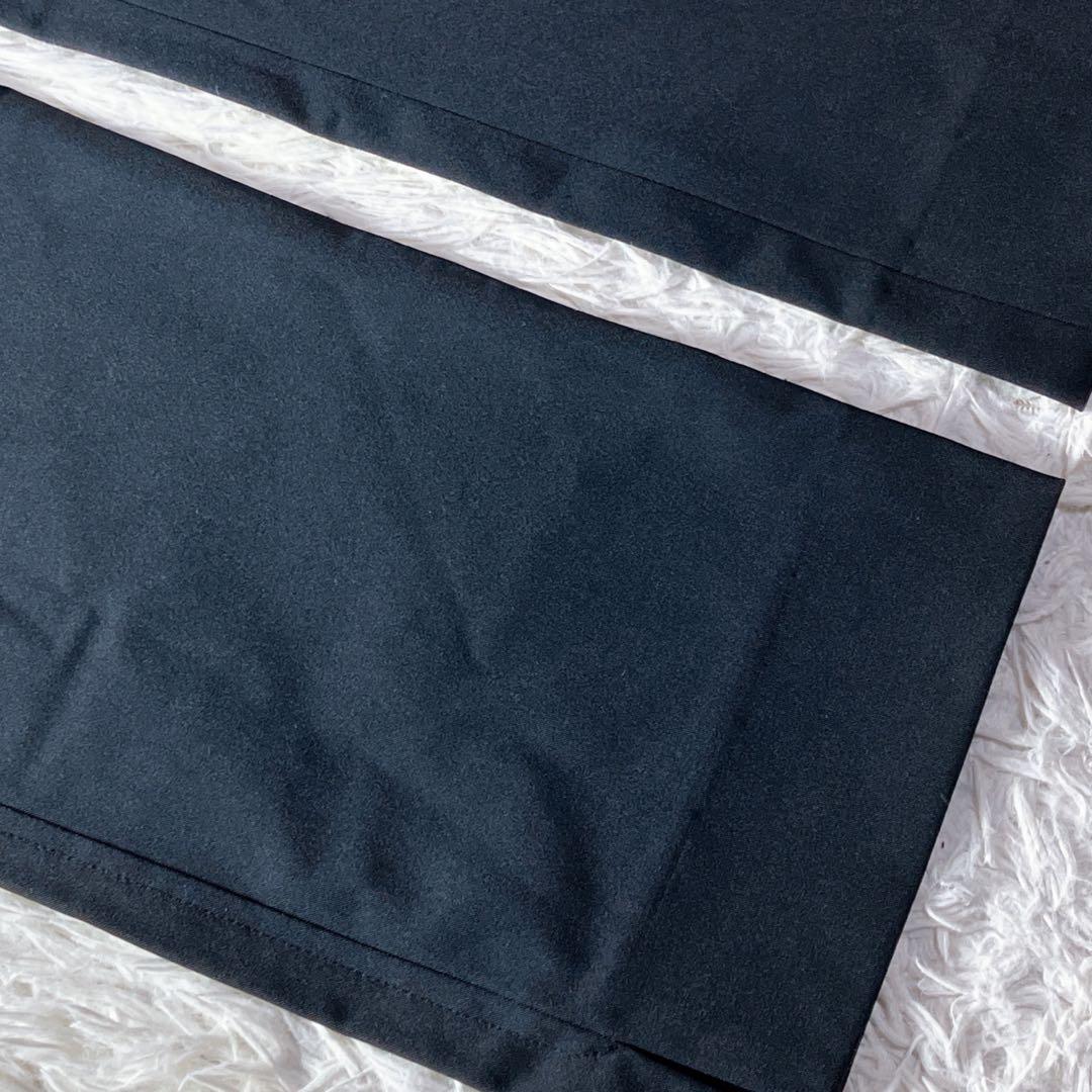 シャネル ストレッチ ロゴ金具 ココ刺繍 美シルエット パンツ ブラック 黒