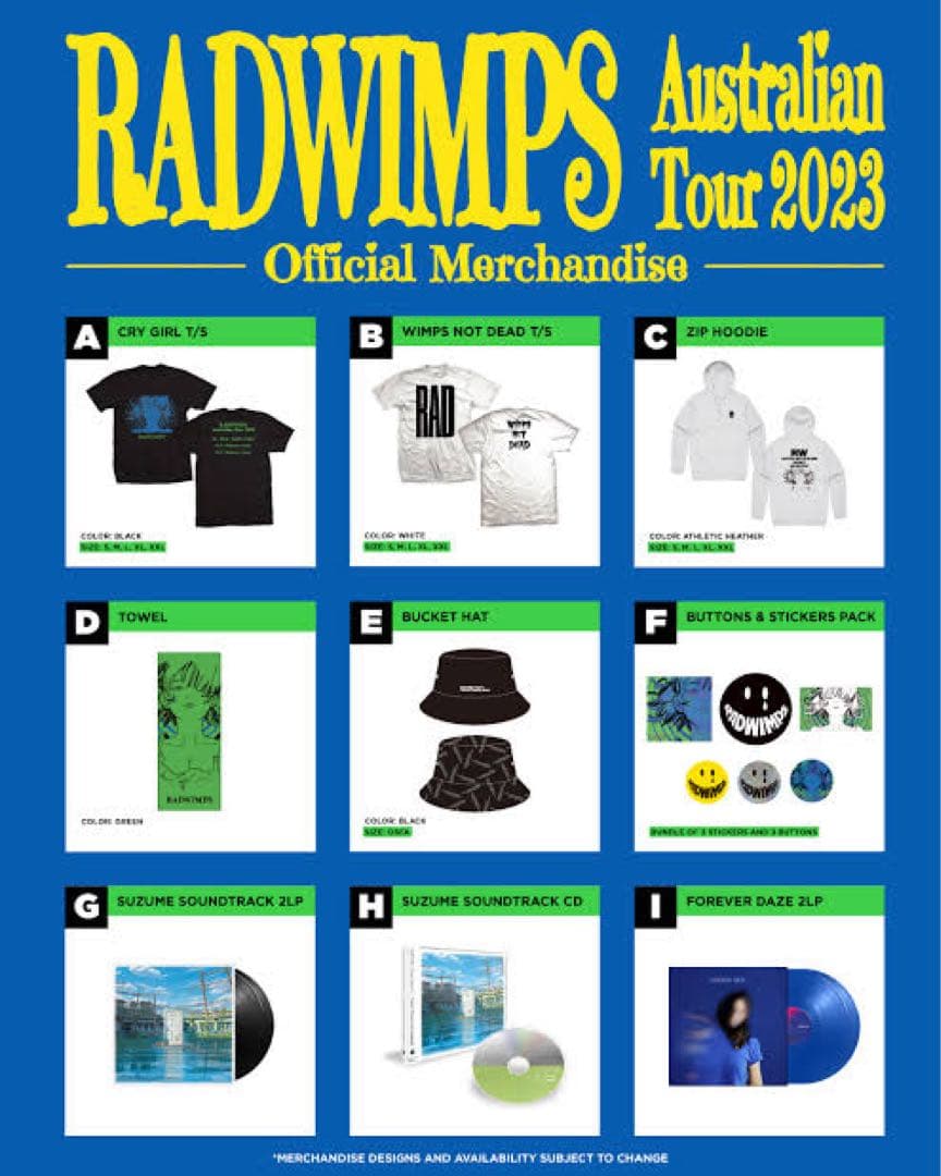RADWIMPS ZIP HOODIE アスレチックヘザー