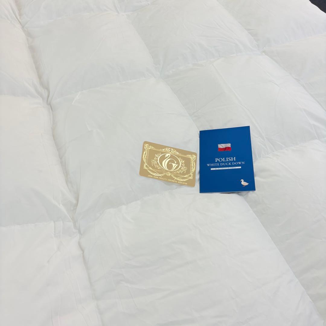 羽毛布団 セミダブル ポーランド産ホワイトダック93%　日本製　ロイヤルゴールド