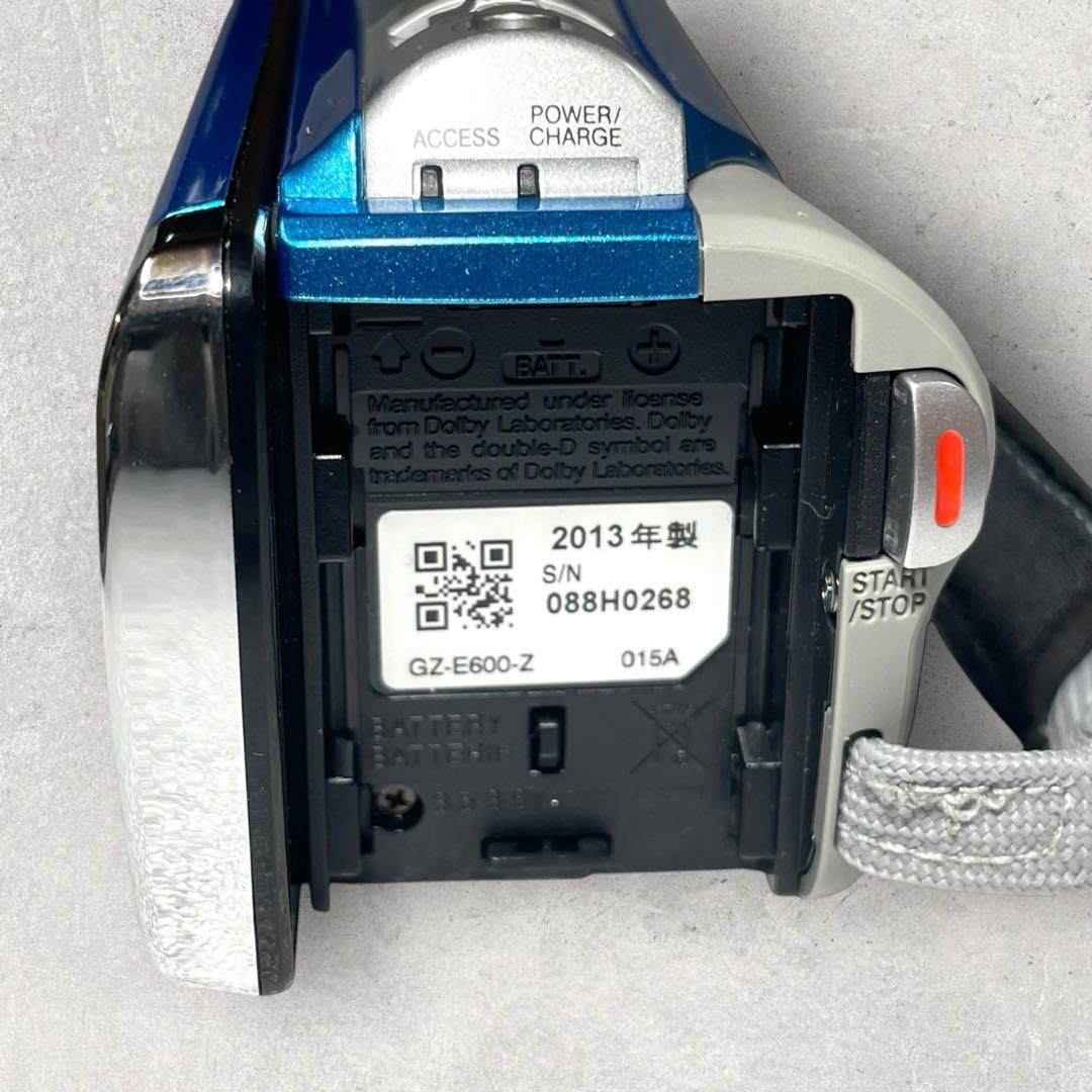 【美品】JVC　ハンディビデオカメラ【GZ-E600-Z】ブルー