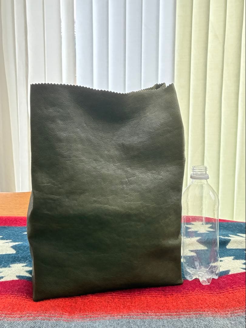 く*⃝様 希少 紙袋ならぬ 革袋 クラッチVer 鹿革 本革 バッグ 手縫いクラ