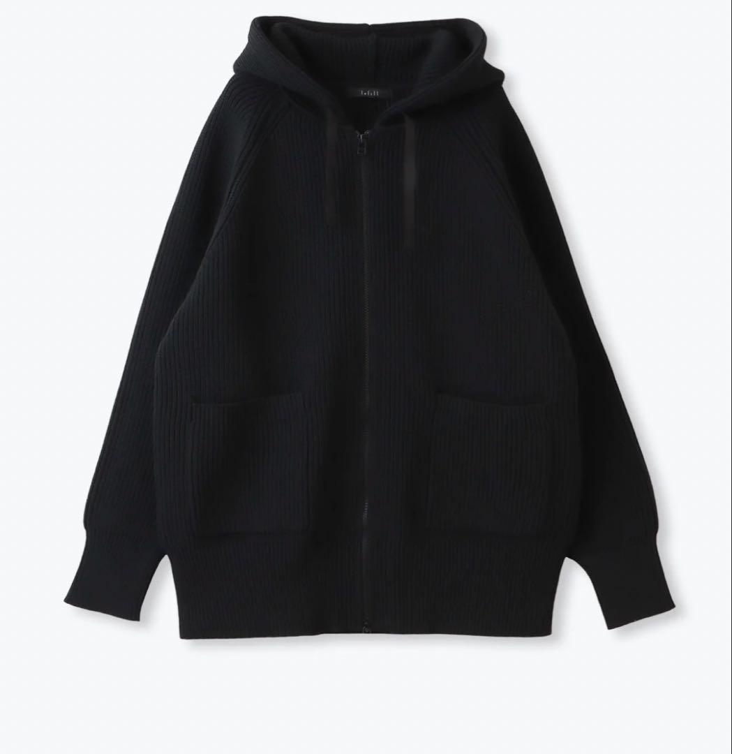 leliil ハイテク畦フーディー 黒