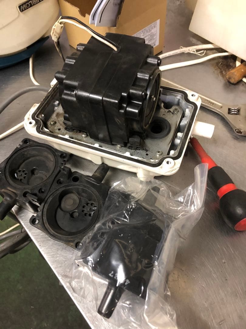 浄化槽ブロワー風量80チャンバー交換済み