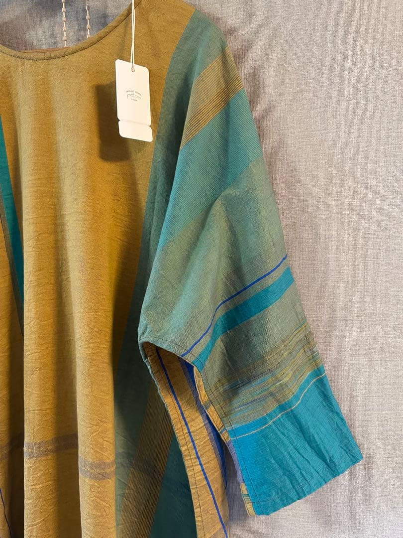 新品未使用　タマキニイメ fuwa-T ALL コットン100% マスタード系