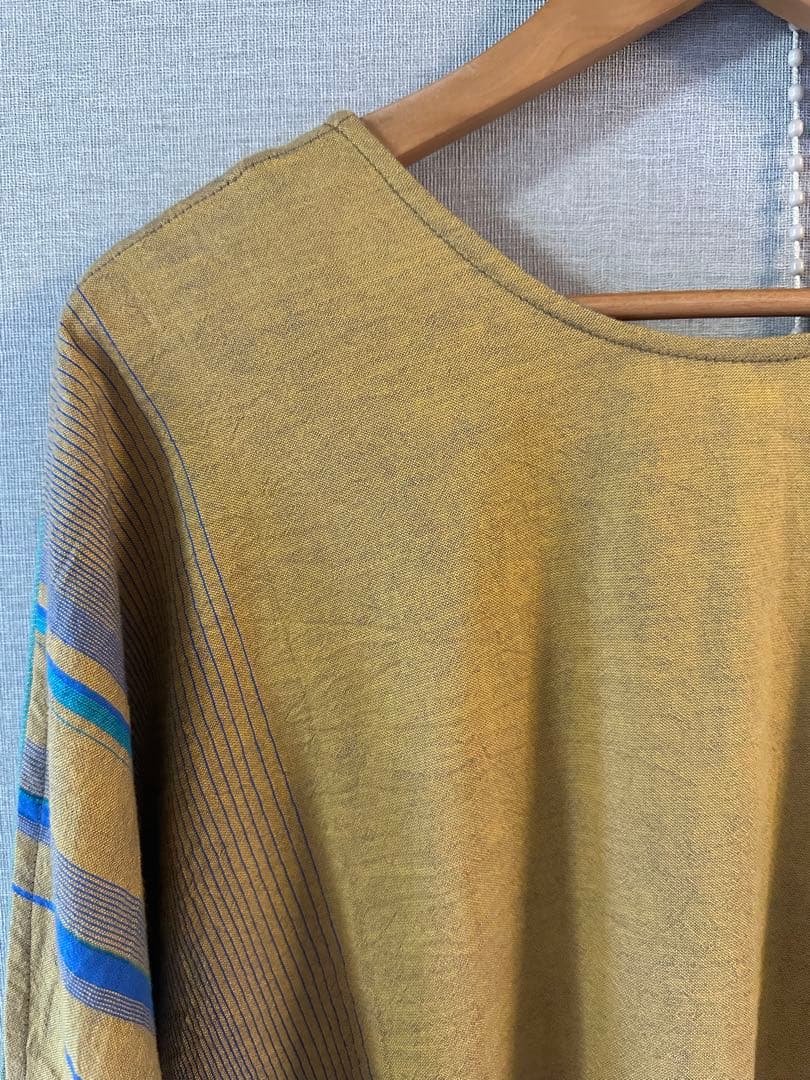 新品未使用　タマキニイメ fuwa-T ALL コットン100% マスタード系