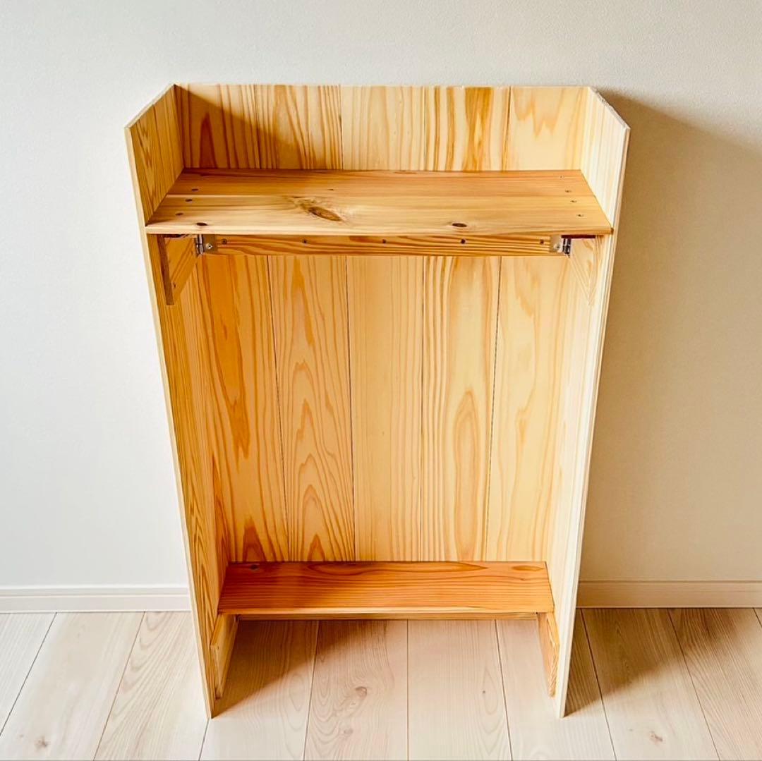 【ちぃ】杉無垢材を使った折り畳みレジカウンター オーダー品