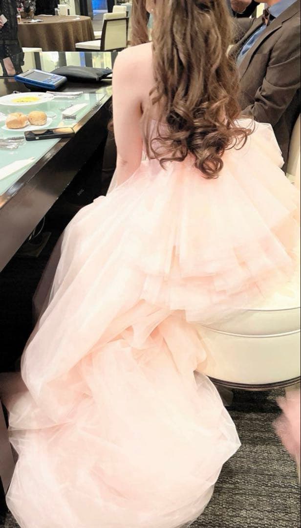 【天使の羽ドレス風】ウェディングドレス　カラードレス