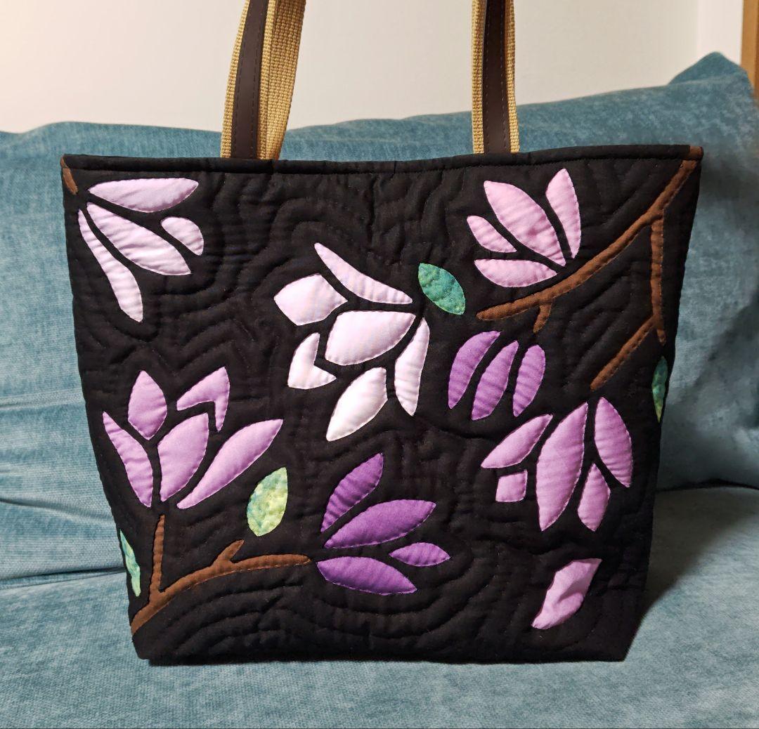みっちゃん！ハンドメイド　ハワイアンキルトバッグ　（木蓮）
