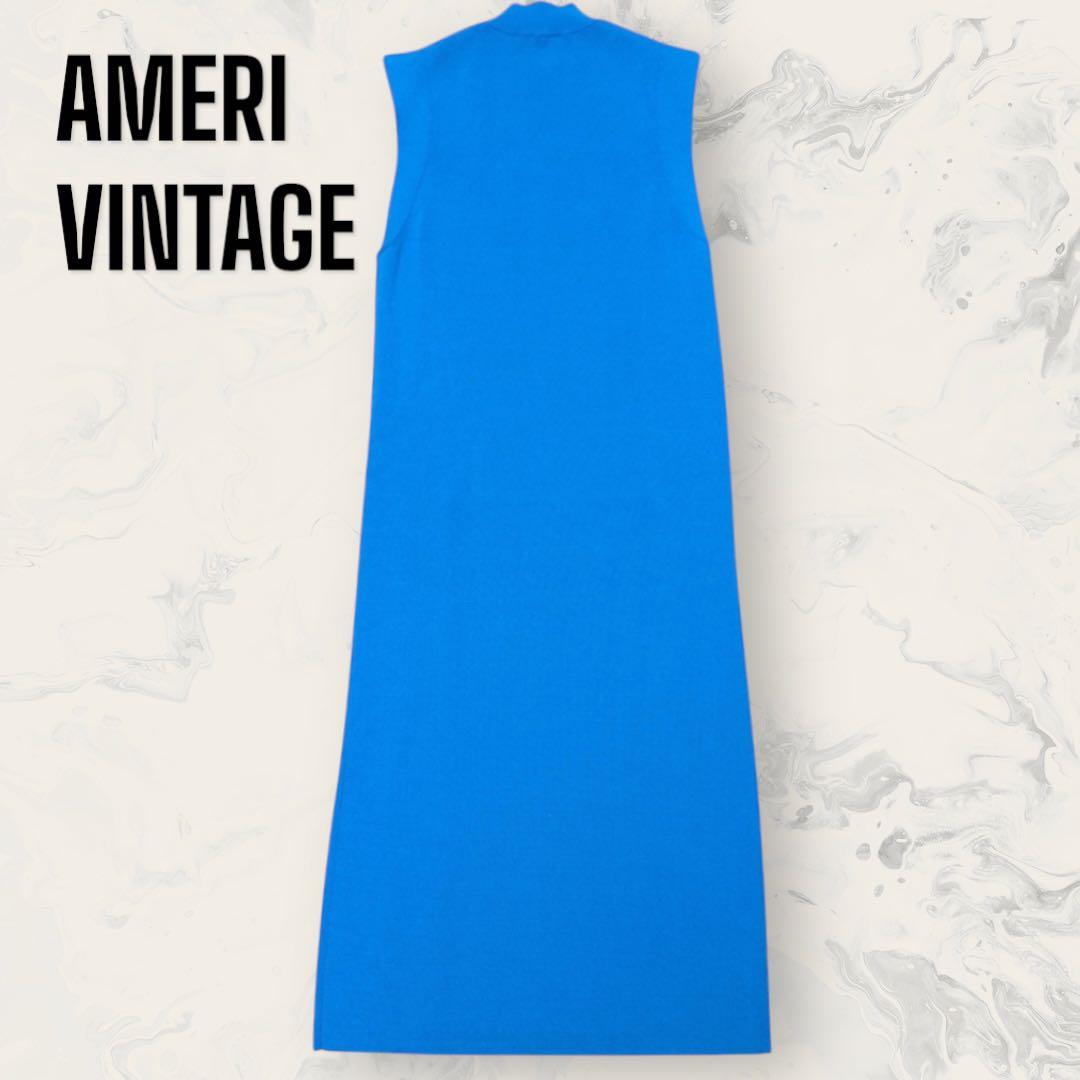 AMERI VINTAGE アロング スリット ロング ニット トップ