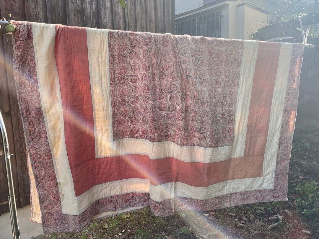 最終値下げ　1920s 大判　フランスキリム　ブランケット