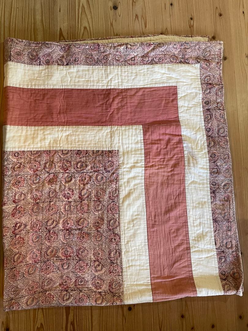 最終値下げ　1920s 大判　フランスキリム　ブランケット